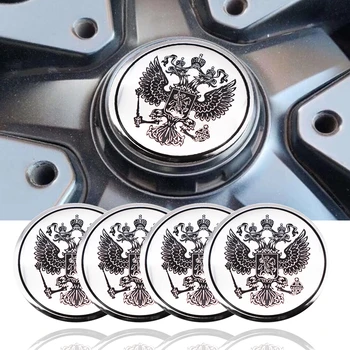 

4pcs 56mm Russia national Coat of arm Emblem Sticker Wheel Center Hub Cap Badge wheel Russian Eagle Decal decoration Accessories