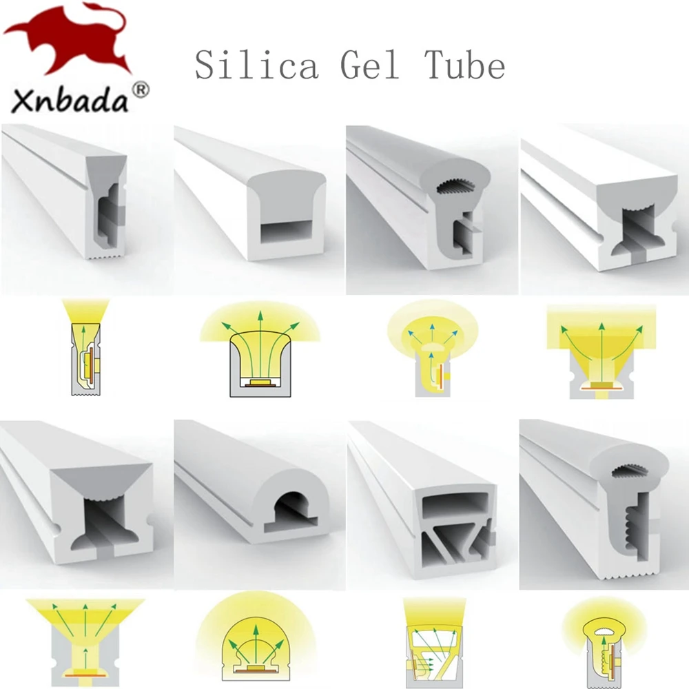 WS2811 WS2812B WS2813 WS2815 5050 LED 네온 로프 튜브 실리카 젤 유연한 스트립 라이트 소프트 램프 튜브 ..
