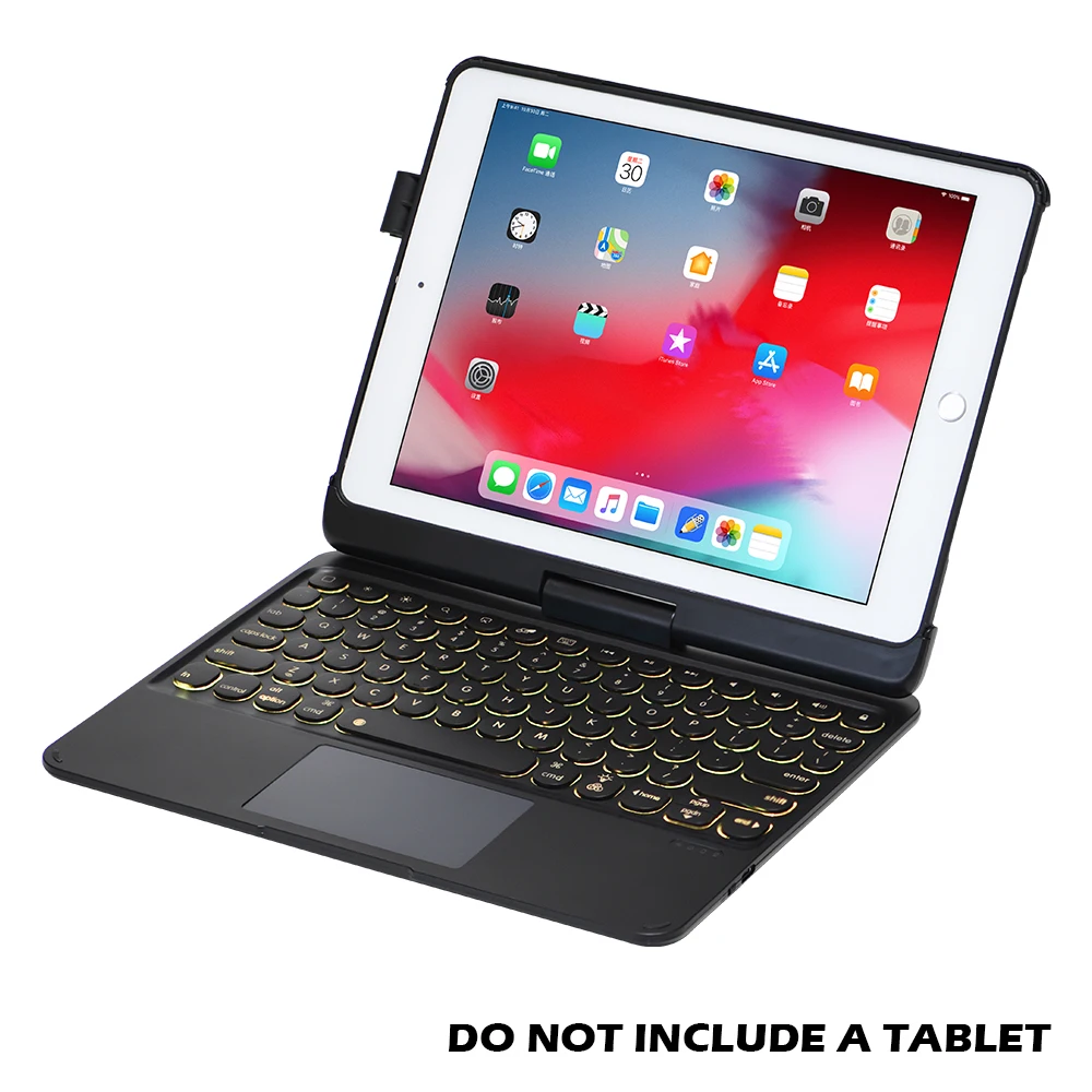 Для iPad Air 2 iPad Pro 9,7 iPad 9,7 чехол для планшета 7 цветов с подсветкой сенсорная клавиатура США Bluetooth защитный чехол
