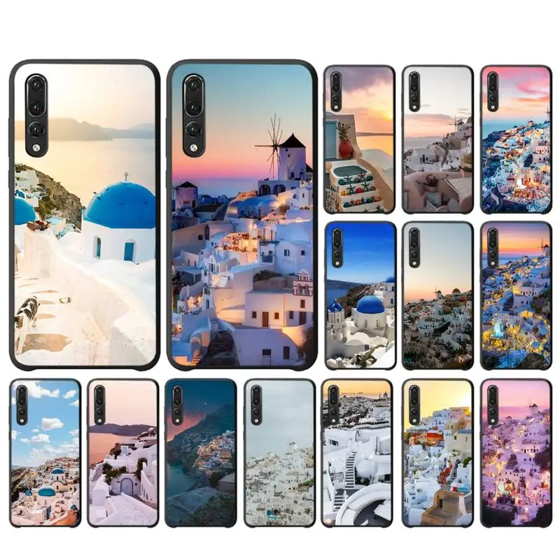 Чехол FHNBLJ для huawei P 8 9 10 20 30 40 pro lite P9 2019 с Грецией на Санторини | Мобильные телефоны и