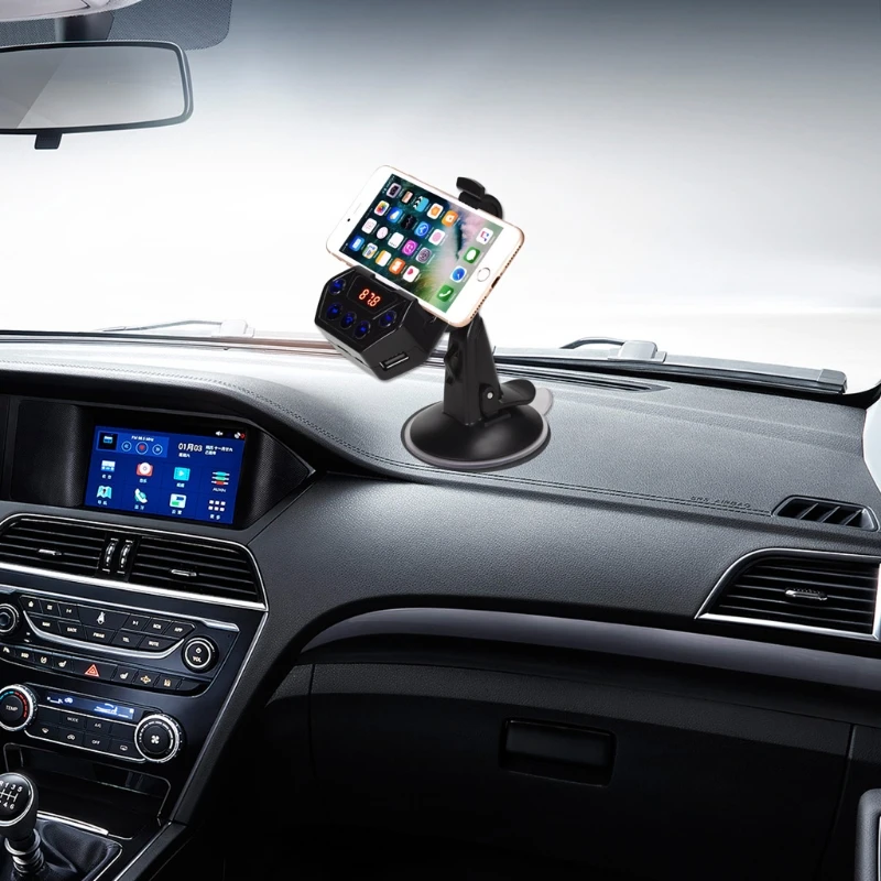Автомобильный MP3 аудио плеер Bluetooth fm-передатчик беспроводной модулятор Автомобильный комплект Hands Free держатель для телефона LX9C