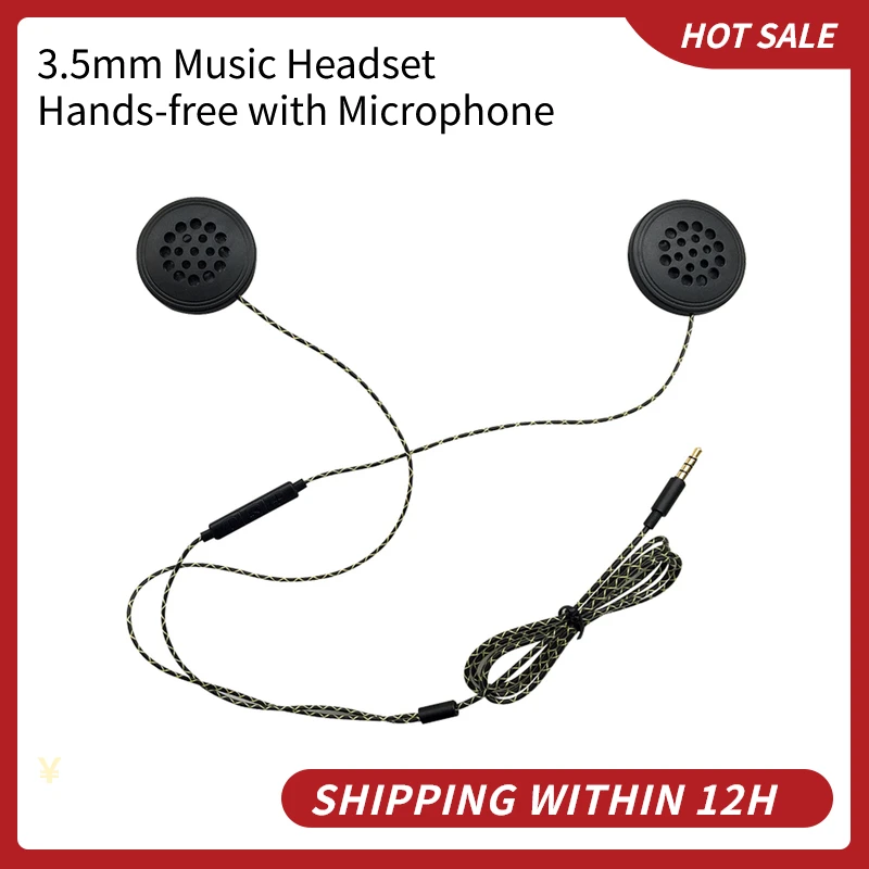 Wired Headphones Motorbike Helmet Highquality 3.5mm Music Headset Handsfree With