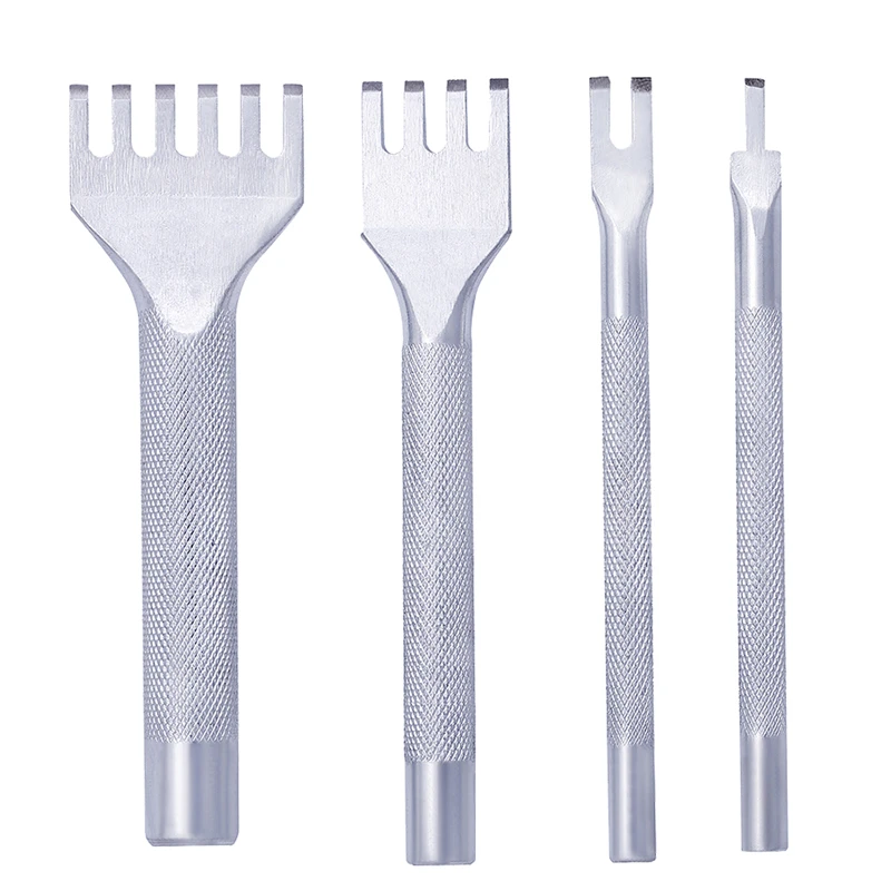 Lmdz Leather Craft Hole Punch Tools 1/2/4/6 Prong Inch Chisel Leather