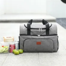 

Large Capacity Cooler Bag Portable Insulated Thermal Cooler Bag Foods Drink Boxes Zipper Pouch Bento Dinner Container Accessorie