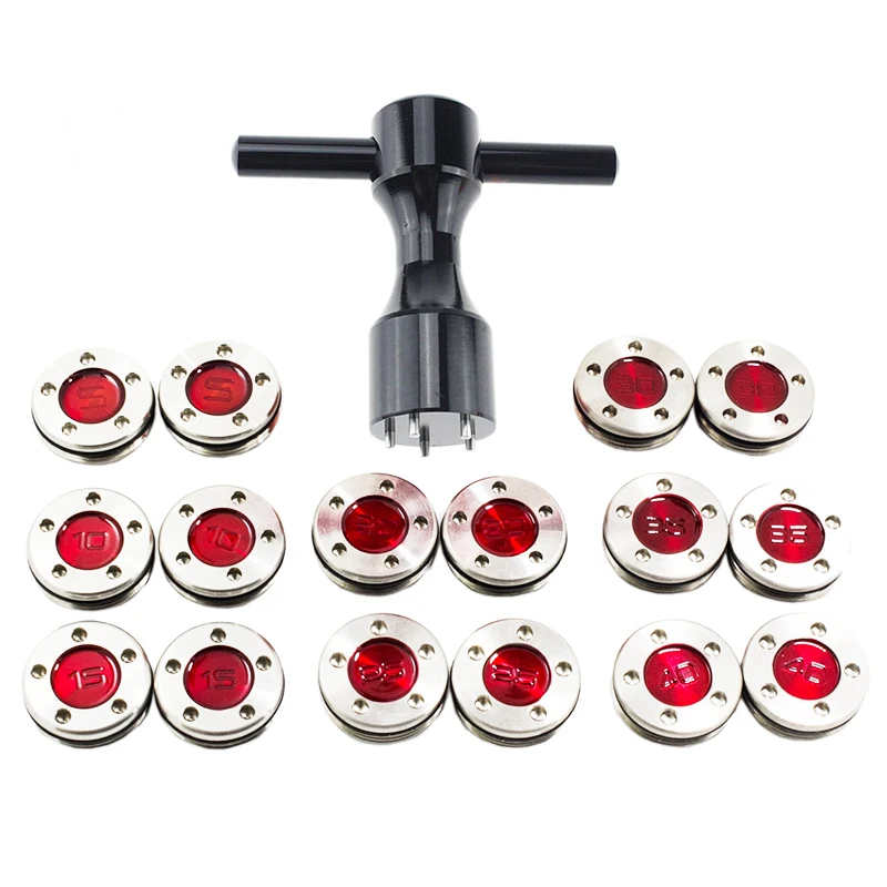 

2Pcs Golf Custom red Weights + Black Wrench for Putters