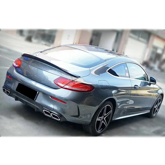 Для Mercedes Benz C205 C180 C200 C300 C43 C63 AMG Coupe 2014 2019 спойлер заднего багажника из углеродного