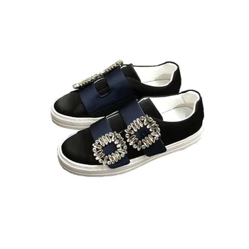 

OllyMurs 2020 new fashion women's shoes Square Buckle Flats