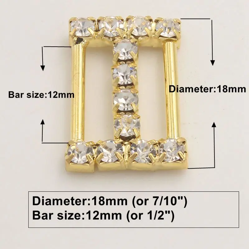 12mm bar 20 шт./лот, латунная пряжка, стразы, ленты, слайдер, золотые пряжки, свадебное украшение на Пригласительные открытки, аксессуары для волос Diy - Цвет: 12mm bar