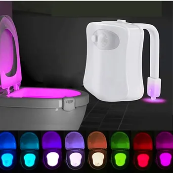 

Toilet Lamp Sensor Smart Night Light 8 Colors Motion Activated Toilet Bowl LED Luminary Lamp Nightlight PIR Lamp