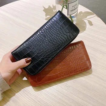 

Women's Long Crocodile Pattern Wallet 2020 Winter Popular New Wild Texture Fashion Clutch Stone Pattern Wallet