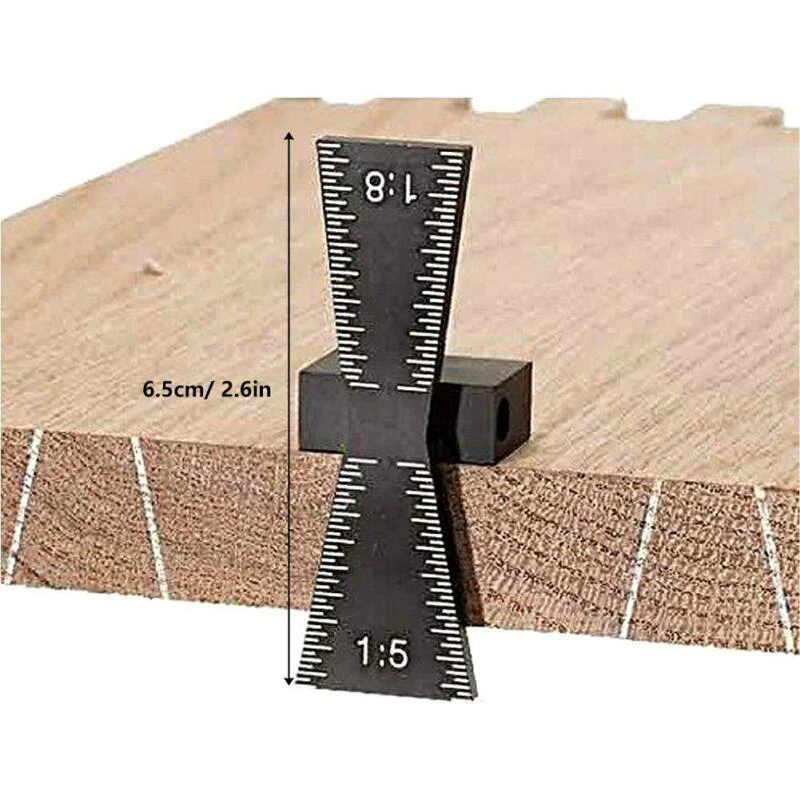

Guide Dovetail marker Wood Joints 1:5/1:8 Scale Hand cut Carpenter Ruler Jig Accessory Tool