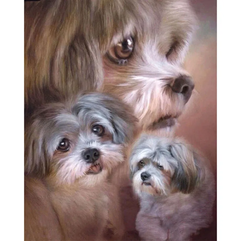 

Nayachic 5D DIY Diamond Painting Pet Dog Diamond Embroidery Cross-Stitch Lovely Dog Diamond Mosaic Full Round Drill Handcrafts