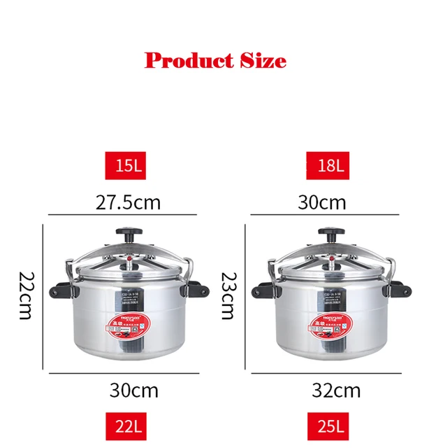 ZJEXJJ Commercial pressure cooker explosion-proof cooker,internal  large-capacity cooker,aluminum double safety lock,suitable for cooking at