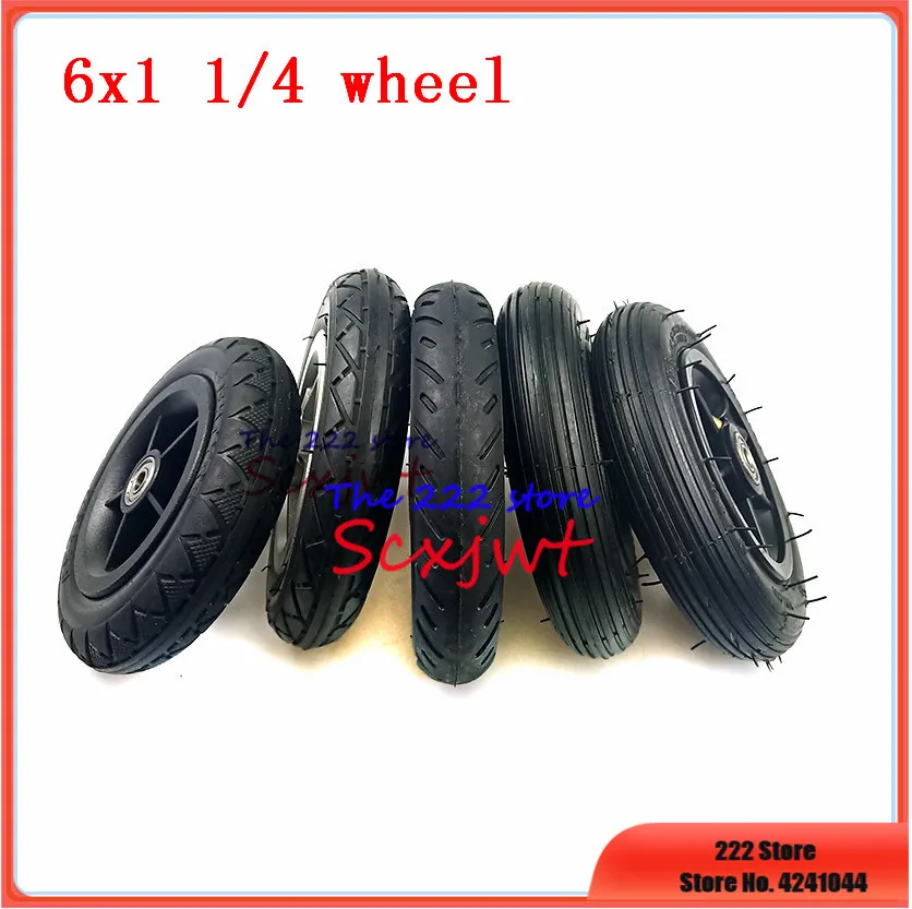 6 inch 6x1 1/4 tire solid / Inflation wheel for small surf electric scooter 150mm tyre inner tube fits Motorcycle A-Folding Bike