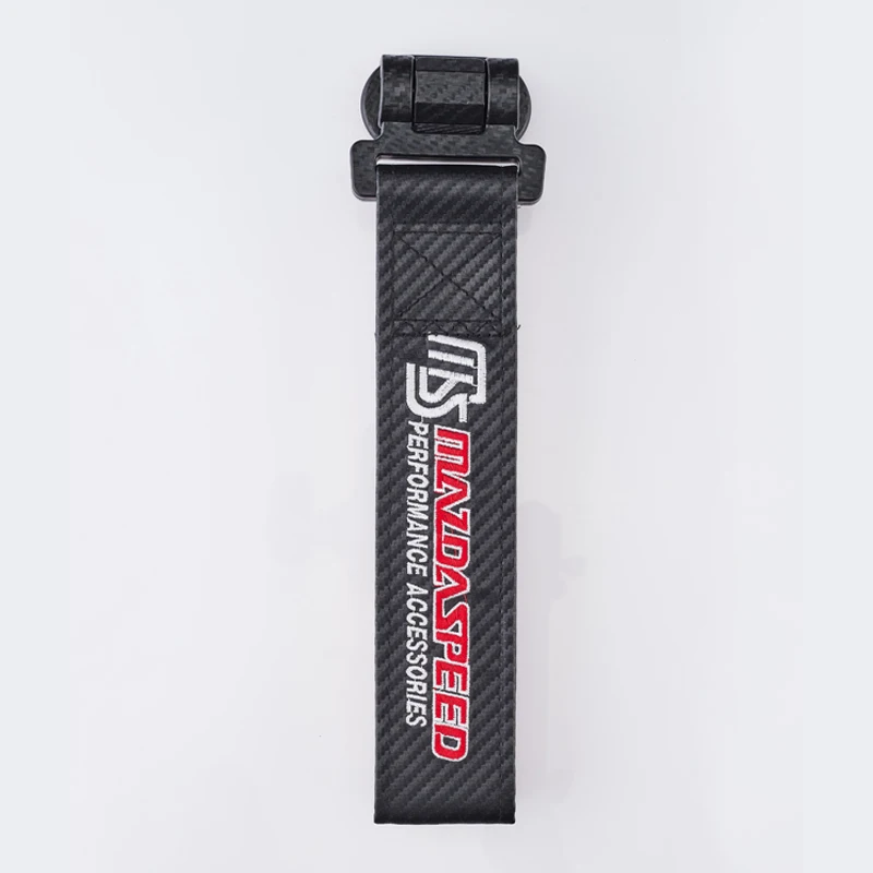 

Car TOW for JDM MS RACING emblem trailer belt carbon fiber style cloth bumpers glue sticker for MAZDA 3 6 CX5 accessories