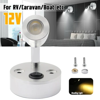 

12V Led Reading light RV Boat Bedside Lamp Head Flexible Hose for Studying Reading Working Camping RV Reading Light