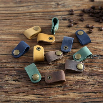 

1 STKS Draagbare Usb-kabel Cord Lederen Winder Hoofdtelefoon Case Koreaanse Headset Koptelefoon Draad Bureau Manager organizer