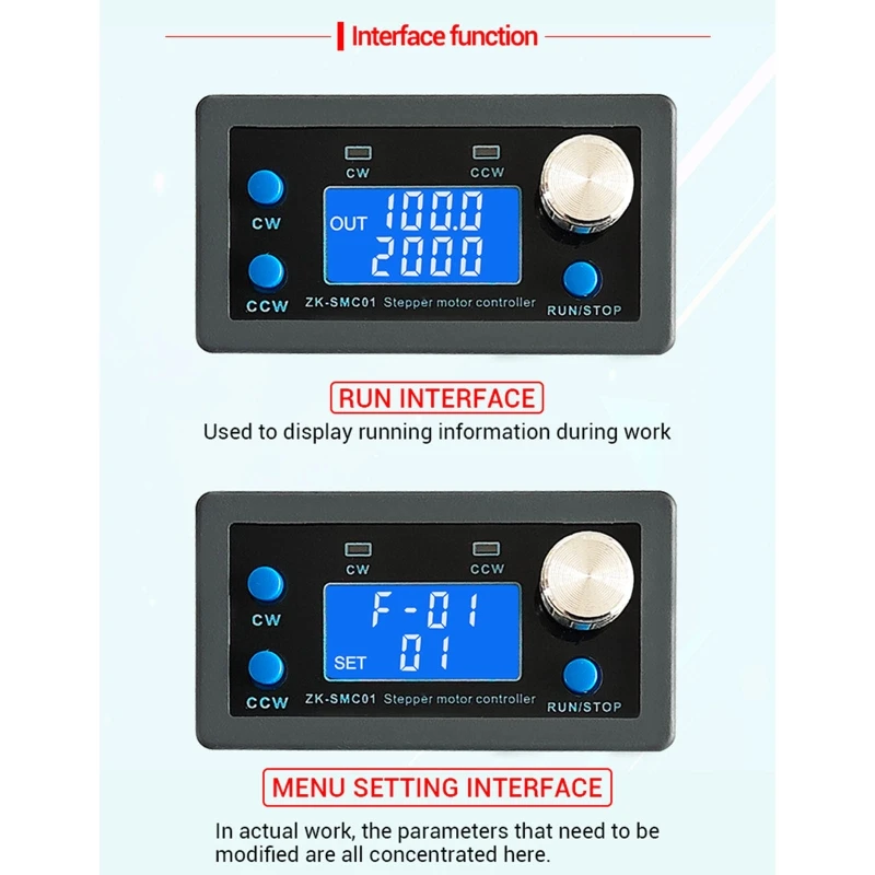 42 57 stepper LCD smart digital display adjustable PWM DC motor speed controller timing reversible control 5V-30V TTL SerialPort