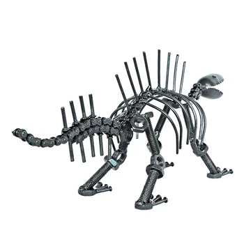 

3PCS Metal Dinosaur Model Adornments Handmade Dinosaur Model Decor Creative Household Ornament Novel Dinosaur Model Craftwork fo