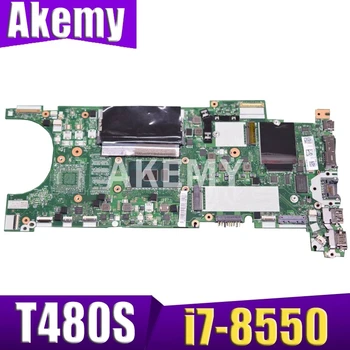 شراءلينوفو ثينك باد T480S اللوحة الأم لأجهزة الكمبيوتر المحمول SR3LC I7-8550U وحدة المعالجة المركزية 8G RAM 01LV606 ET481 NM-B471 اللوحة الرئيسية