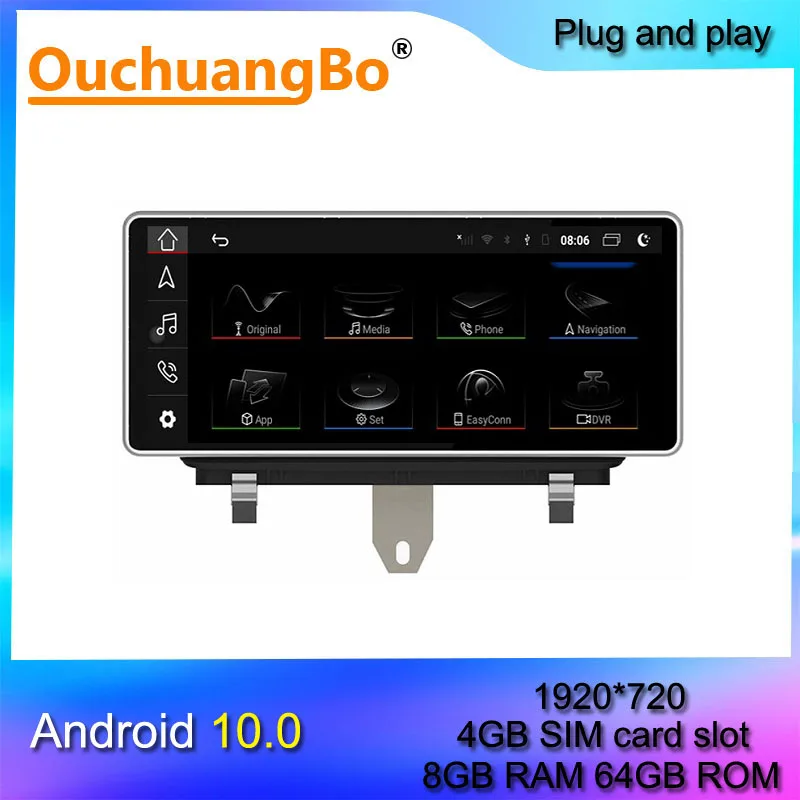 Радио gps видеоплеер Ouchuangbo для 10 25 дюймового Q3 2011 2018 с 8 ядерным процессором 1920*720