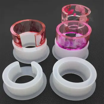 

Semi-opening C-shaped Bracelet Silicone Mold DIY Crystal Epoxy Oval Bracelets Large Size Mirror Crafts Making Molds