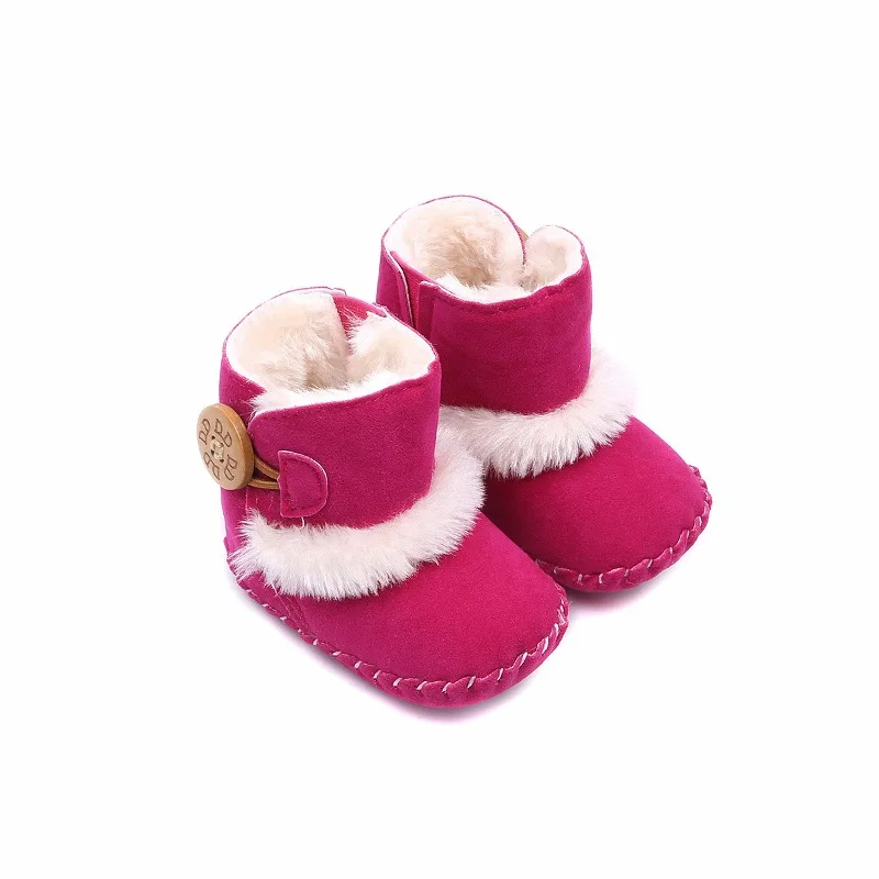 Зимняя обувь для маленьких девочек; нескользящая Мягкая подошва; теплая зимняя обувь; детские ботинки