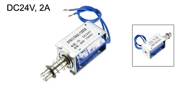 DC 24V 2A UXCELL тянуть Тип соленоид Электромагнит постоянного тока 3/9/12/24V 120g 3/5/10 мм открытая рамка линейного движения для дома Приспособления торговый автомат - Цвет: DC 24V 2A
