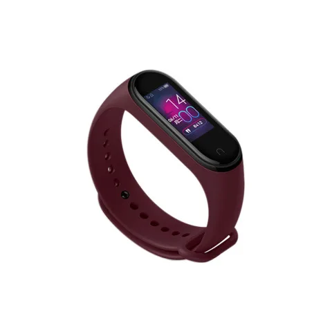 Новейший Смарт-браслет Xiao mi band 4, пульсометр для фитнеса, 135 мА/ч, цветной экран, Bluetooth 5,0, Xio mi Band 4 - Цвет: Red wine