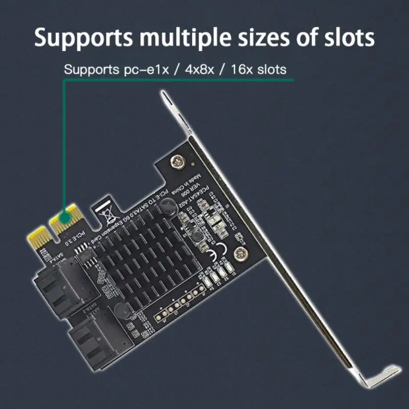 SATA PCI E Adapter 2 Ports SATA 3.0 PCI Express 1X Expansion Card SATA3.0 PCIe PCI-E SATA Controller For HDD Asmedia ASM1064 2