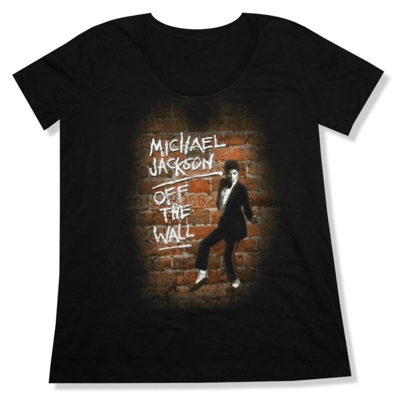 

Michael Jackson Off The Wall Black Scoopneck Ladies Plus T-Shirt New Official