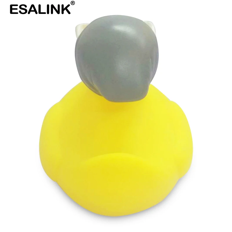 ESALINK 9 см игрушки для ванной детские резиновая утка Английский алфавит футболка