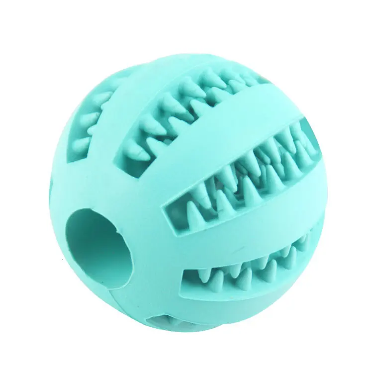 Pet резиновый мячик для еды, игрушка для собак, кошек, жевательных игрушек, Интерактивная эластичная игрушка для собак, устойчивая к укусам, зубы для собак, чистый игровой мяч - Цвет: Mint Green