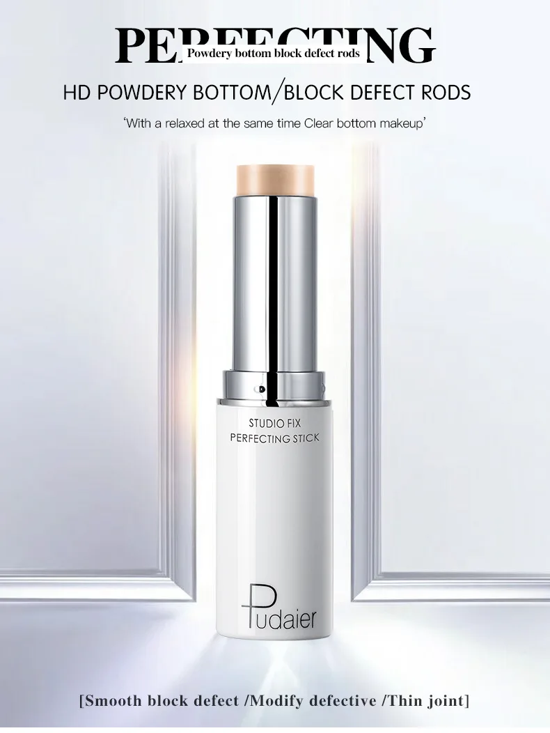 

Pudaier New Highlighter Face Concealer Foundation Cream Make Up Corrector Stick Cover Dark Circle Professional Pencil Concealer