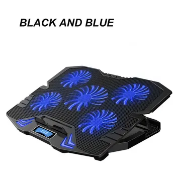 

For 12-17 Inch Laptop Computer Radiator Game Radiator Bracket Five-Speed Touch Screen Adjustable, With 5 Fans And 2 USB Ports