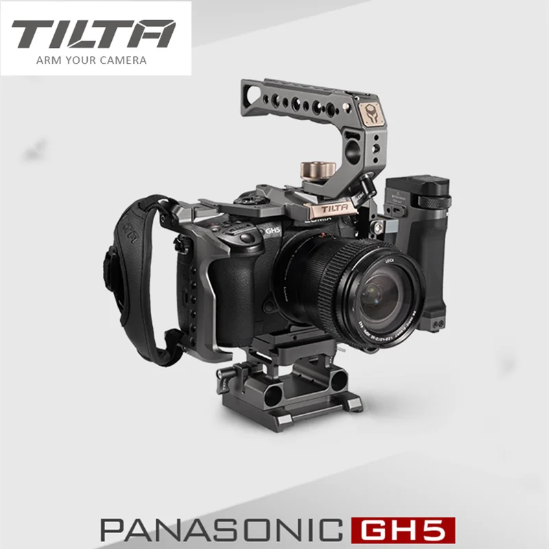 Tilta DSLR Rig camera full Cage FOR Panasonic Lumix GH5 GH5S gh5 rig Kit TA-T37-A-G top handle side