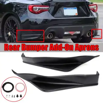 

2PCS Car Rear Bumper Splitter Lip Diffuser Spoiler Cover Trim Add-On For Aero Side Aprons For Subaru BRZ Sti TS Style 013-2018