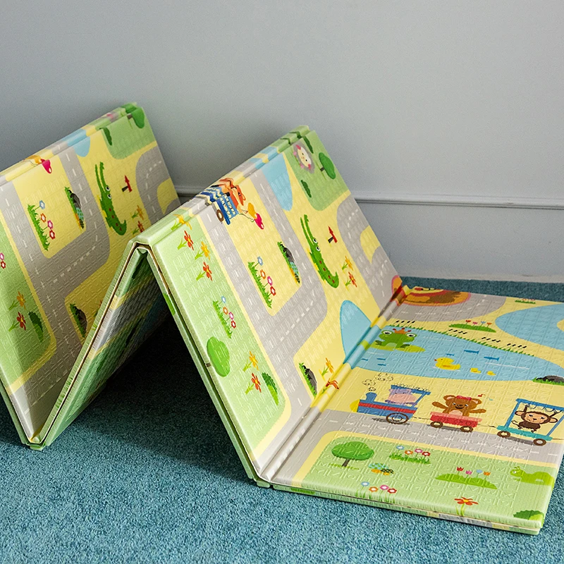 Infantrain Road Carpet for Kids Foldable Foam baby Play Mat Portable
Waterproof Pad Crawling Children Thickened Rug 180x200x1CM