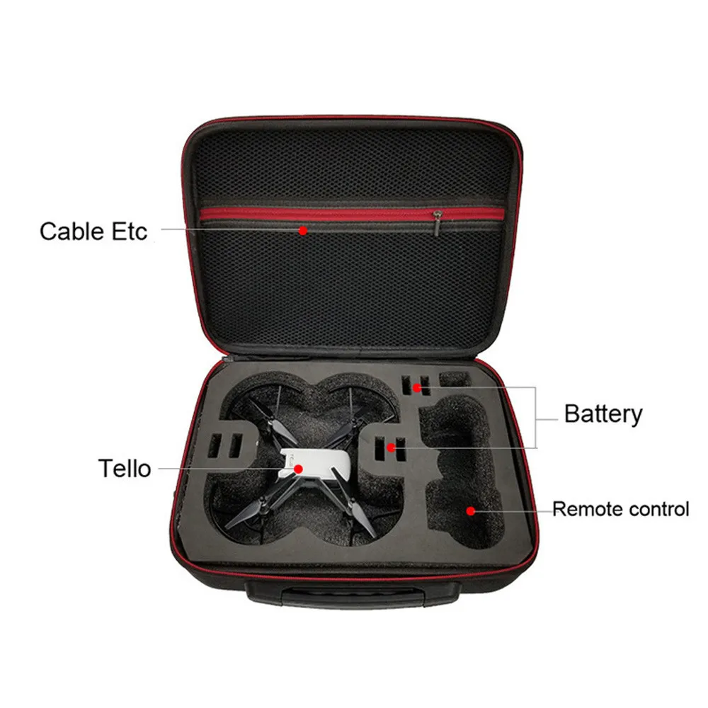 Portable Shoulder Bag For DJI TELLO Drone Shoulder Bags For Men Waterproof Case Protector PU+EVA Internal Storage Bags 819#2