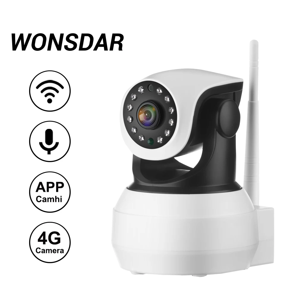 

Wonsdar 4G Camera Sim Card 3G IP WIFI Camera 1080P 2MP HD Night Vision Security Surveillance FDD LTE Netowrk Worldwide CamHi