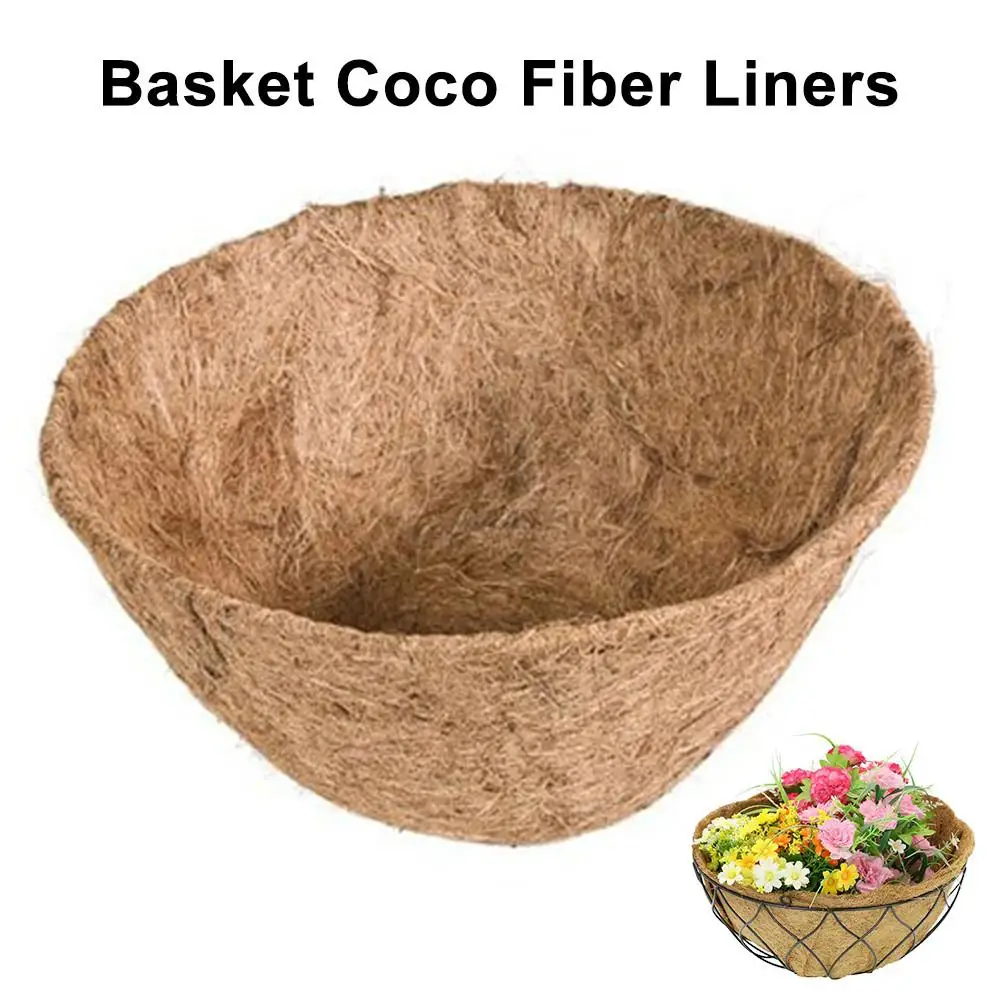 

2020 Round Coconut Liner Coco Fiber Replacement Liner Plants Basket Liner for Hanging Basket Home Garden Balcony