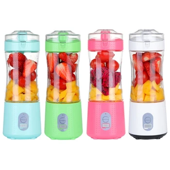

380ml Portable Electric Blender USB Rechargeable Juicer Cup Smoothies Mixer Fruit Squeezer Machine for Home Travel