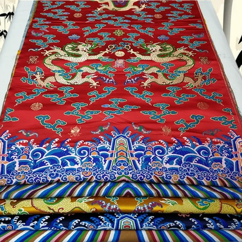 Подвеска дракон халат традиционная китайская куртка Cheongsam материал сценическое украшение прядильная ткань жаккардовая атласная парча ткань