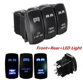 

3pcs 12V 24V LED Light Bar Rocker Switch Waterproof For UTV Polaris RZR 4 XP 900 1000 Boat Car Truck Trailer Yacht