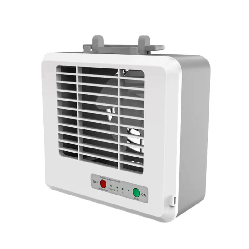 

Mini Desktop Portable USB Air Conditioner Cooling Fan Space Cooler Personal Space Mute 2 Water Tank 3 Modes Phone Holder