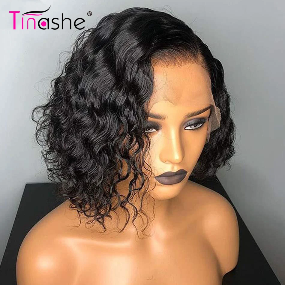 Tinashe Water Wave Bob Wig Transparent Lace Front Human Hair Wigs For Women 13x4 HD Lace Wig Pre Plucked Ready To Go