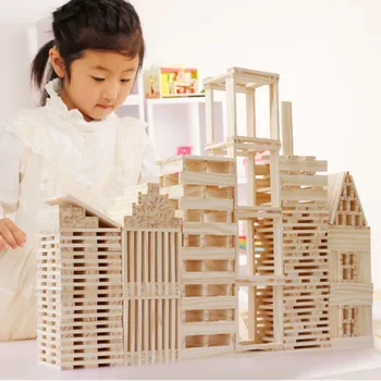 

102Pcs/set Large Size Wooden Building Blocks Tower Toy Stacked High Blocks Wood Rainbow Domino Educational Children Baby Toys