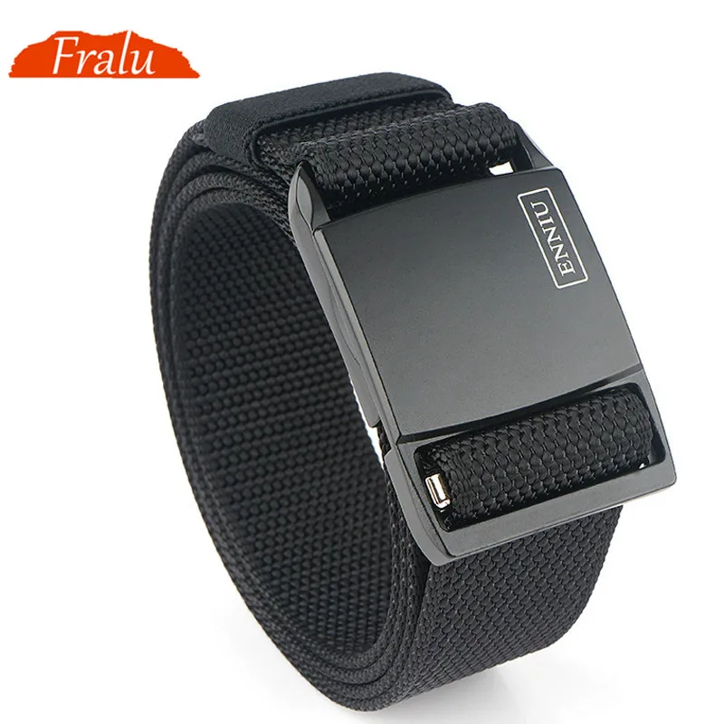 

FRALU new technology magnetic buckle tactical belt soft nylon fast release buckle unisex sports belt jeans casual pants belt