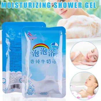 

Hot Milk Bubble Bath Liquid 80g Moisturizing Whitening Nourshing Deep Clean Body Wash Body Skin Care Shower Gel Bath Gel Oil t6