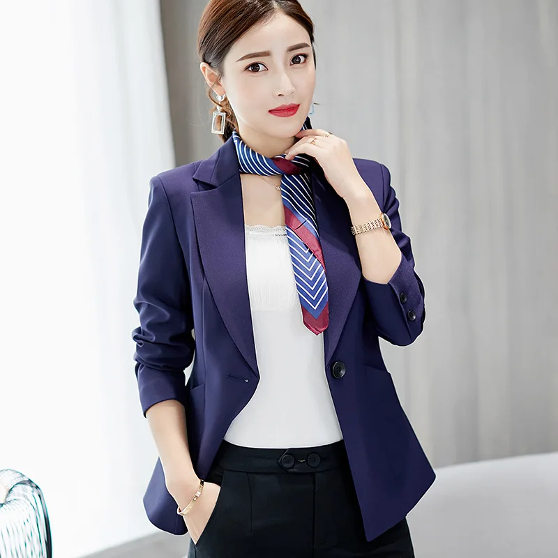 

Caidaifei 2019 Spring And Summer New Style Korean-style Slim Fit Large Size Small Suit Coat Long Sleeve Fashion Leisure Suit Wom